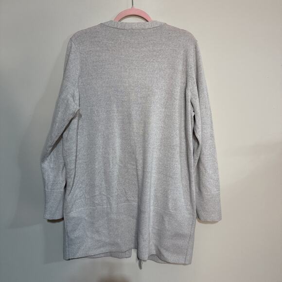 Eileen Fisher Merino Wool V-Neck Long Cardigan Pearl Sz M - Picture 13 of 15